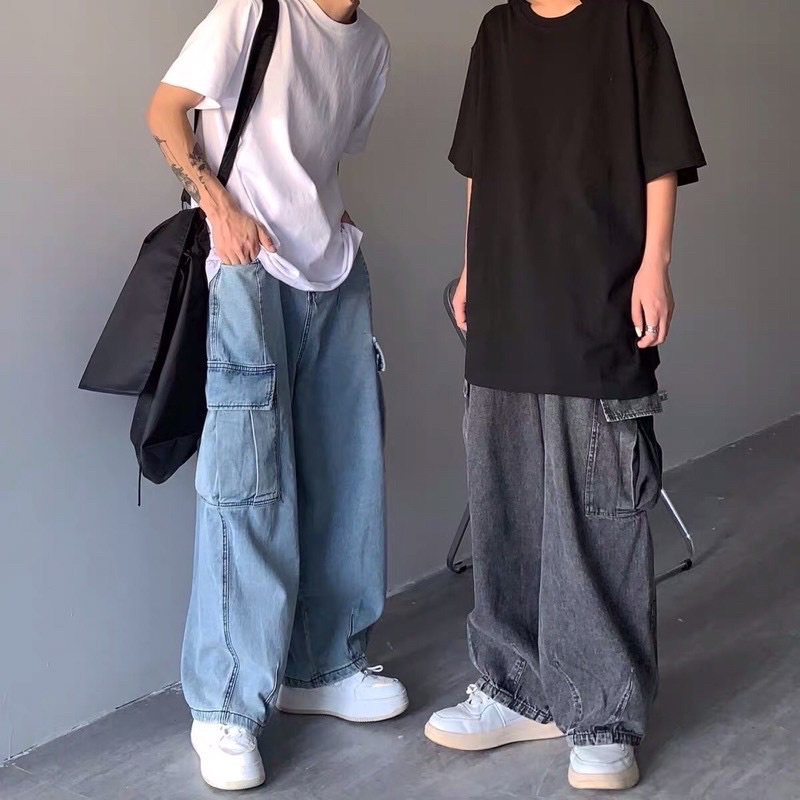 Phối Cùng Quần Baggy, Quần Ống Rộng áo phông unisex
