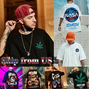 Phối áo phông graphic hiphop unisex