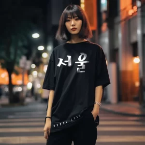 áo phông Hàn Quốc + quần kaki + sneaker trắng